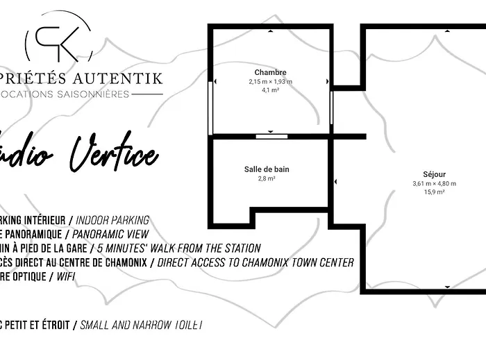 アパート Vertice - Center Mont-blanc View